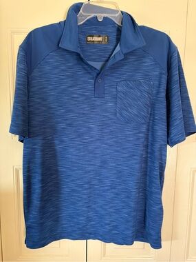 Blackhawk Polo Men’s Performance Patterned Golf Office Casual Quick drying  MED